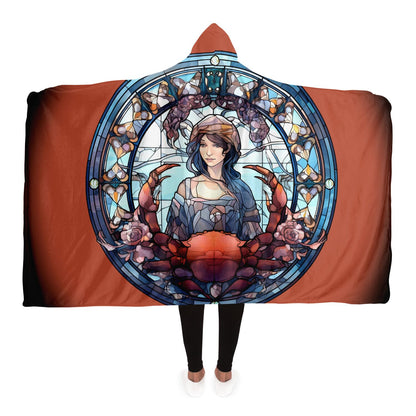 Cancer Stained Glass Hooded Blanket