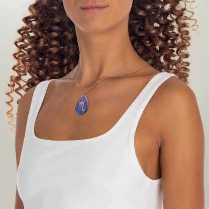 Scorpio Zodiac Sign ~ Necklace & Oval Pendant With Chain