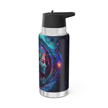 Gemini Zodiac Sign Water and Fire Twins ~ 32oz Tumbler With Lid and Straw