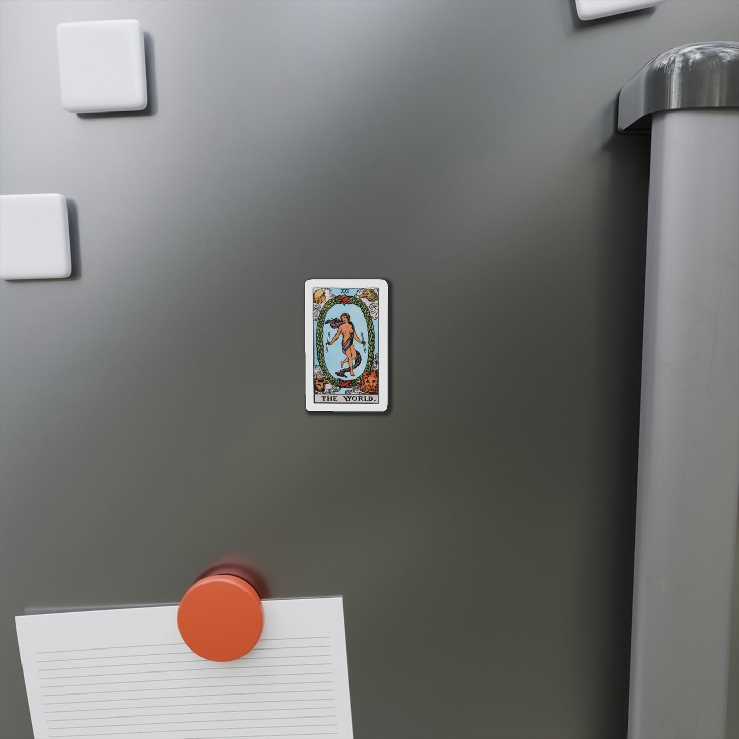 The World Tarot Card Fridge Magnet ~ Rider Waite The World Tarot Card
