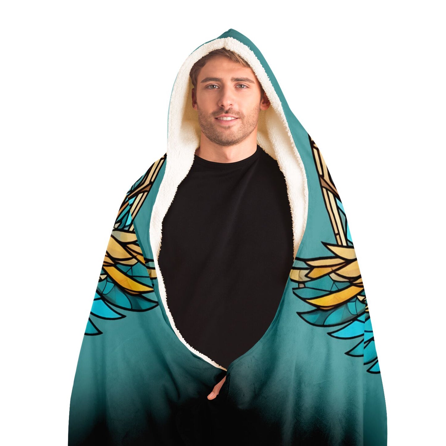 Scorpio Phoenix Stained Glass Hooded Blanket