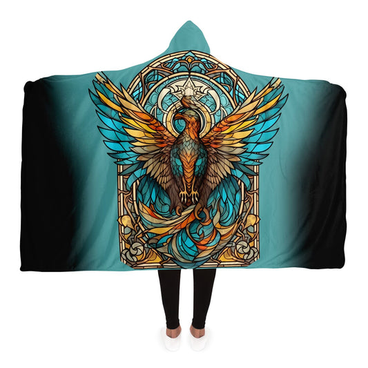 Scorpio Phoenix Stained Glass Hooded Blanket