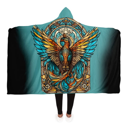 Scorpio Phoenix Stained Glass Hooded Blanket
