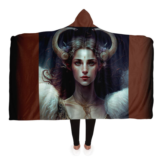 Aries Warrior Goddess Hooded Blanket