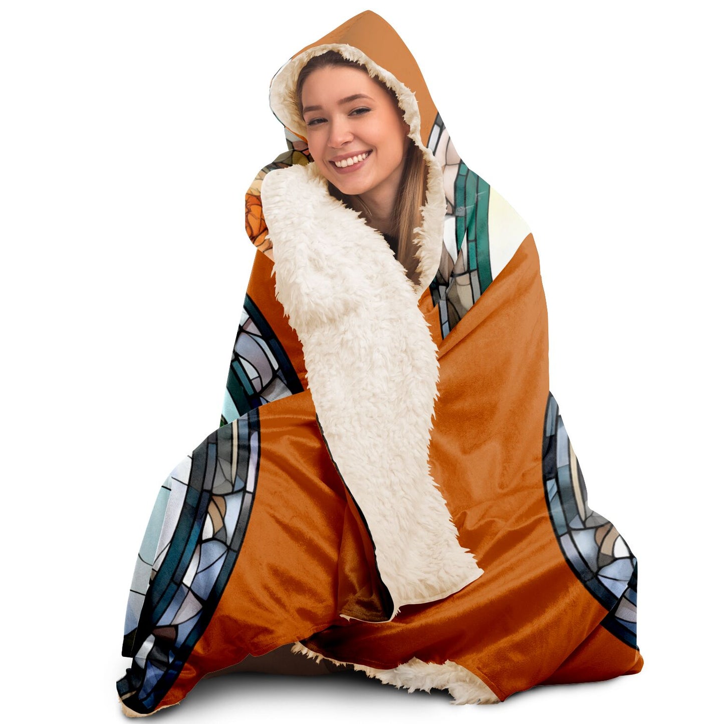 Sagittarius Stained Glass Hooded Blanket