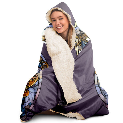 Libra Stained Glass Hooded Blanket