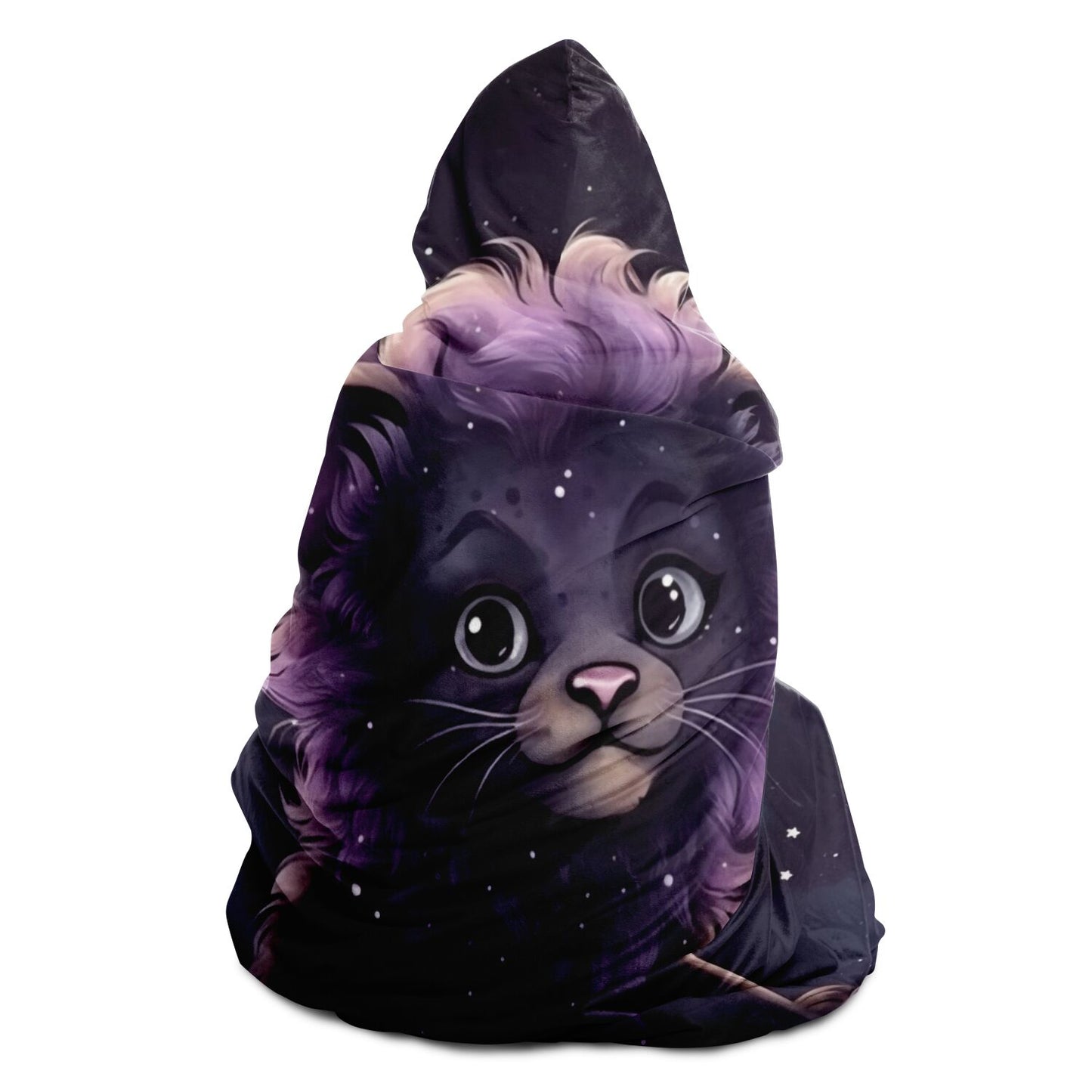 Leo The Lion Purple Cartoon Hooded Blanket