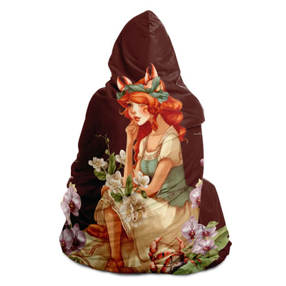 Cancarian Girl Vintage Illustration Hooded Blanket