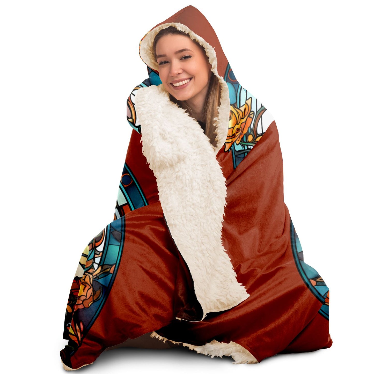 Scorpio Stained Glass Hooded Blanket