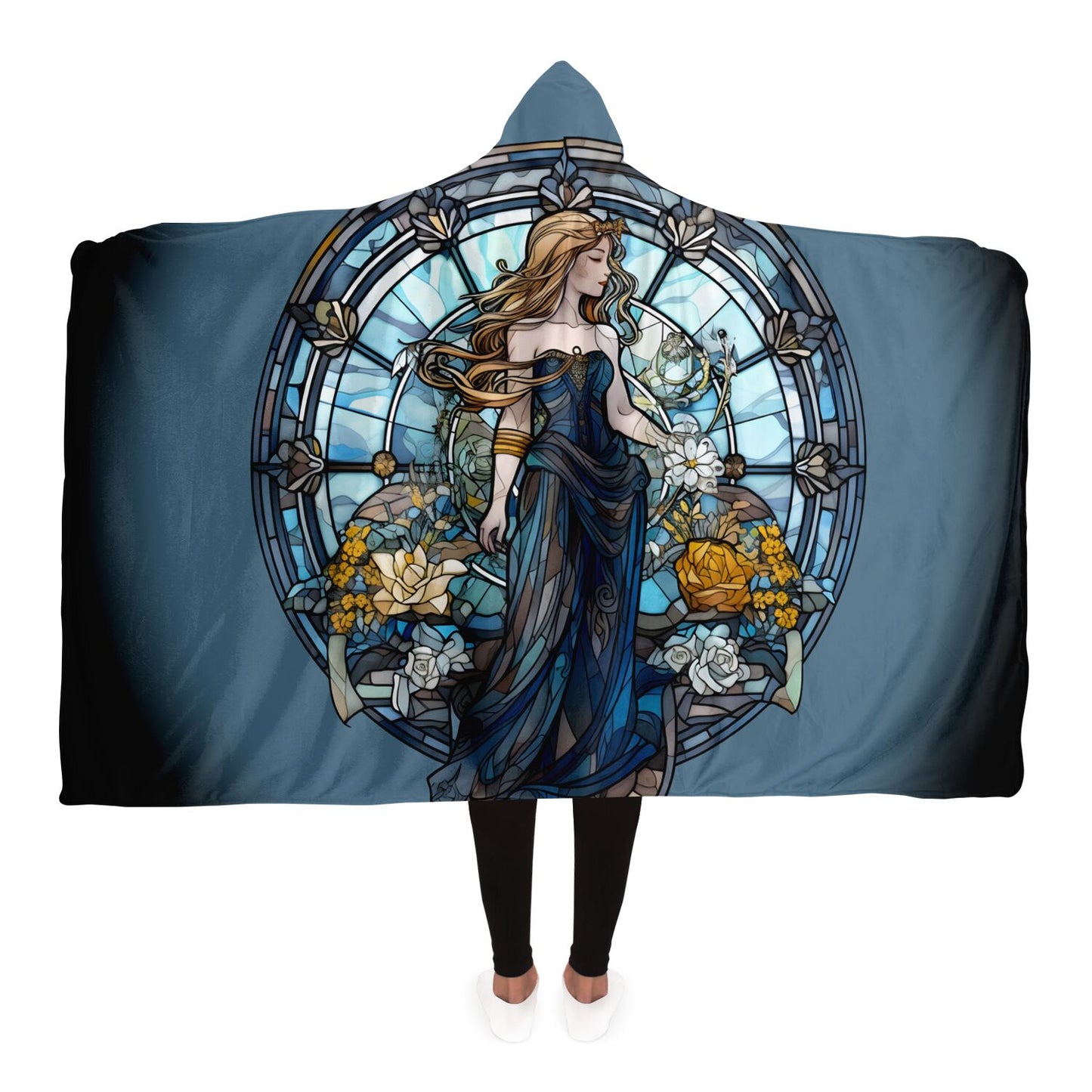 Virgo Stained Glass Hooded Blanket
