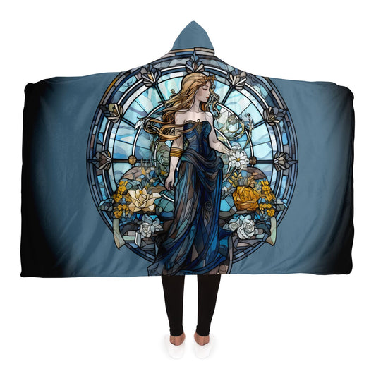 Virgo Stained Glass Hooded Blanket