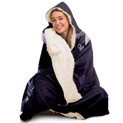 Capricorn Sign Purple Caricature Hooded Blanket