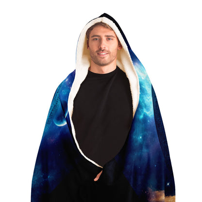 Zodiac Sphere of Heavenly Bodies Hooded Blanket