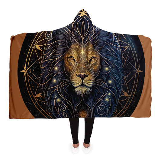 Leo Golden Lion Hooded Blanket