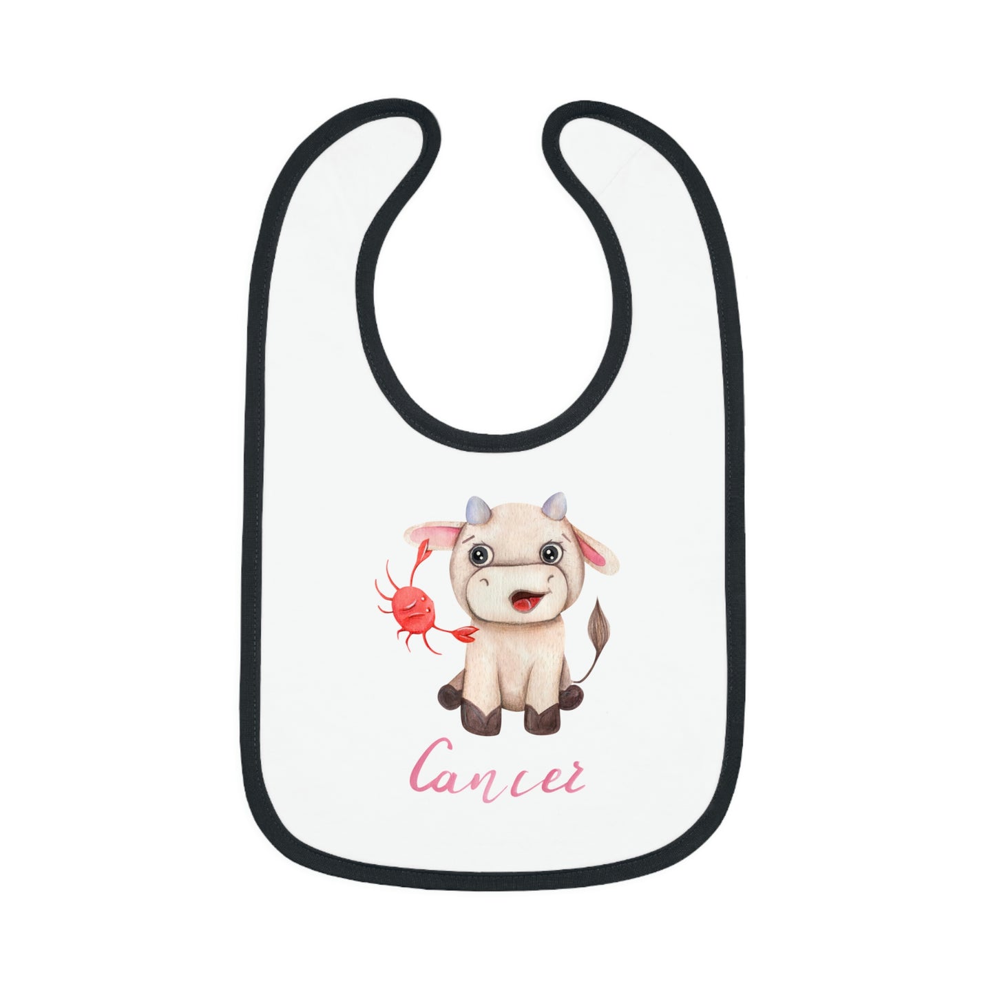Baby Cancer Bib: Bull-Aries Watercolor