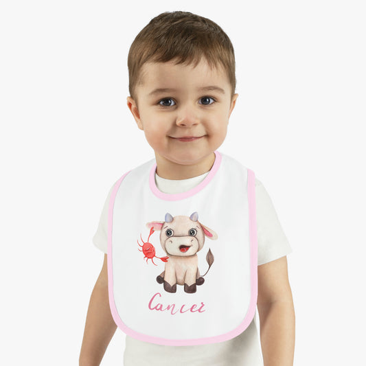 Baby Cancer Bib: Bull-Aries Watercolor