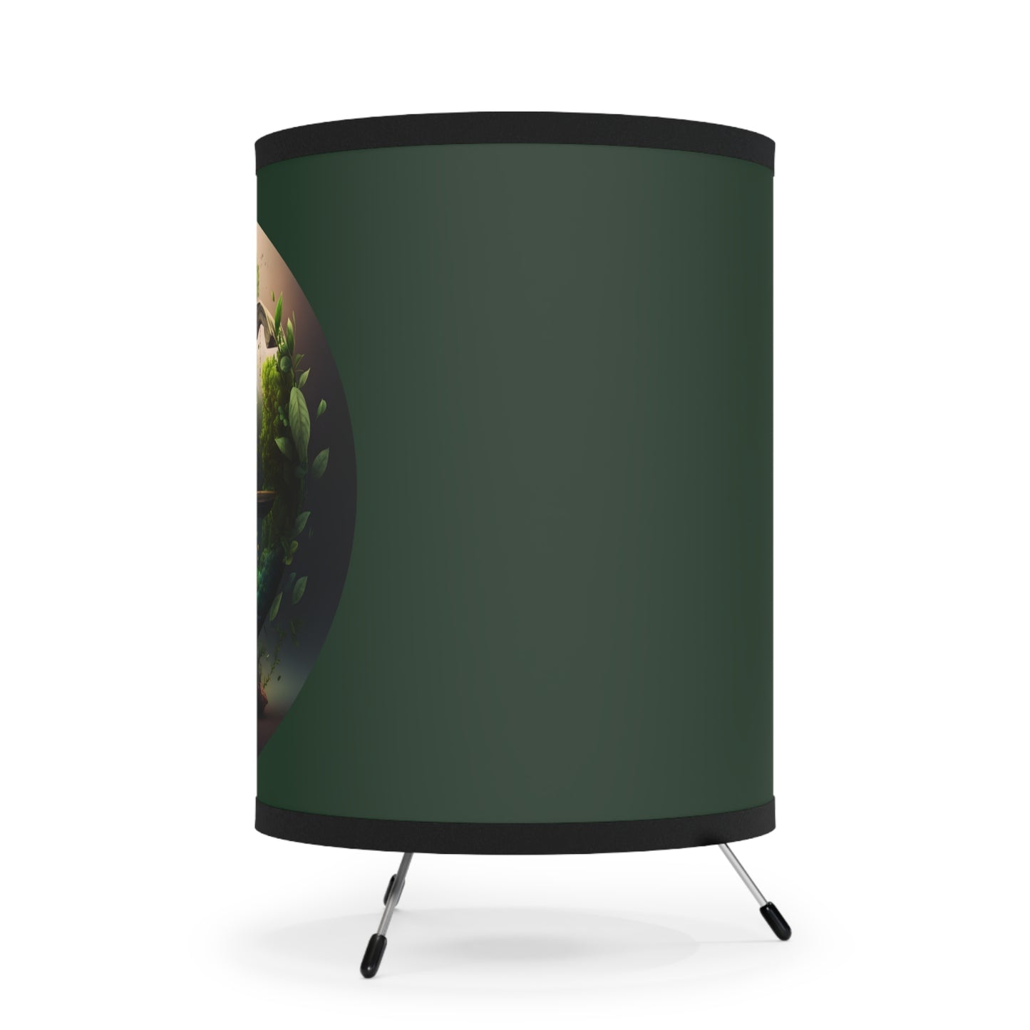 Libra Green Scales Tripod Lamp with Printed Shade, US\CA plug