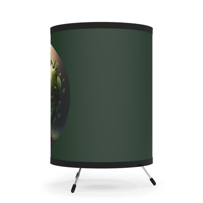 Libra Green Scales Tripod Lamp with Printed Shade, US\CA plug