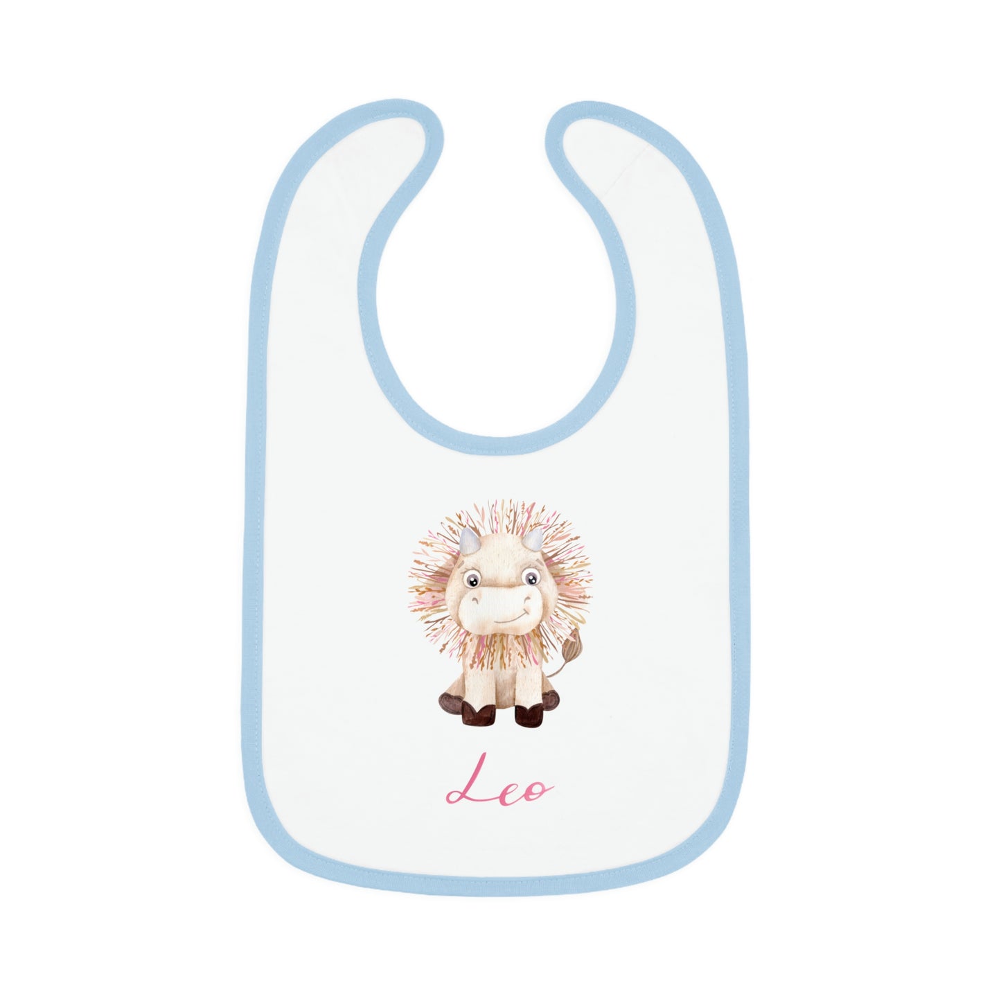 Baby Leo Bib: Bull-Aries Watercolor