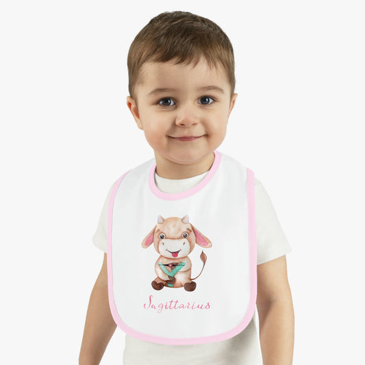 Baby Sagittarius Bib: Bull-Aries Watercolor