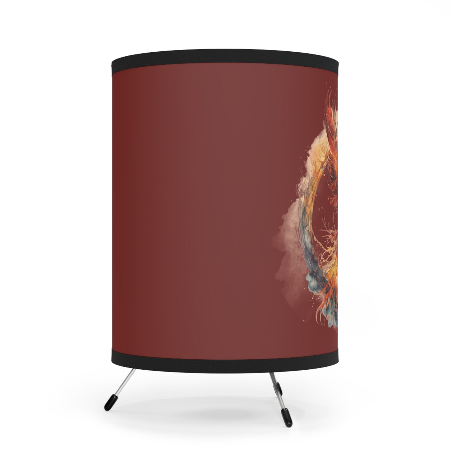 Scorpio Watercolor Phoenix Tripod Lamp with Printed Shade, US\CA plug