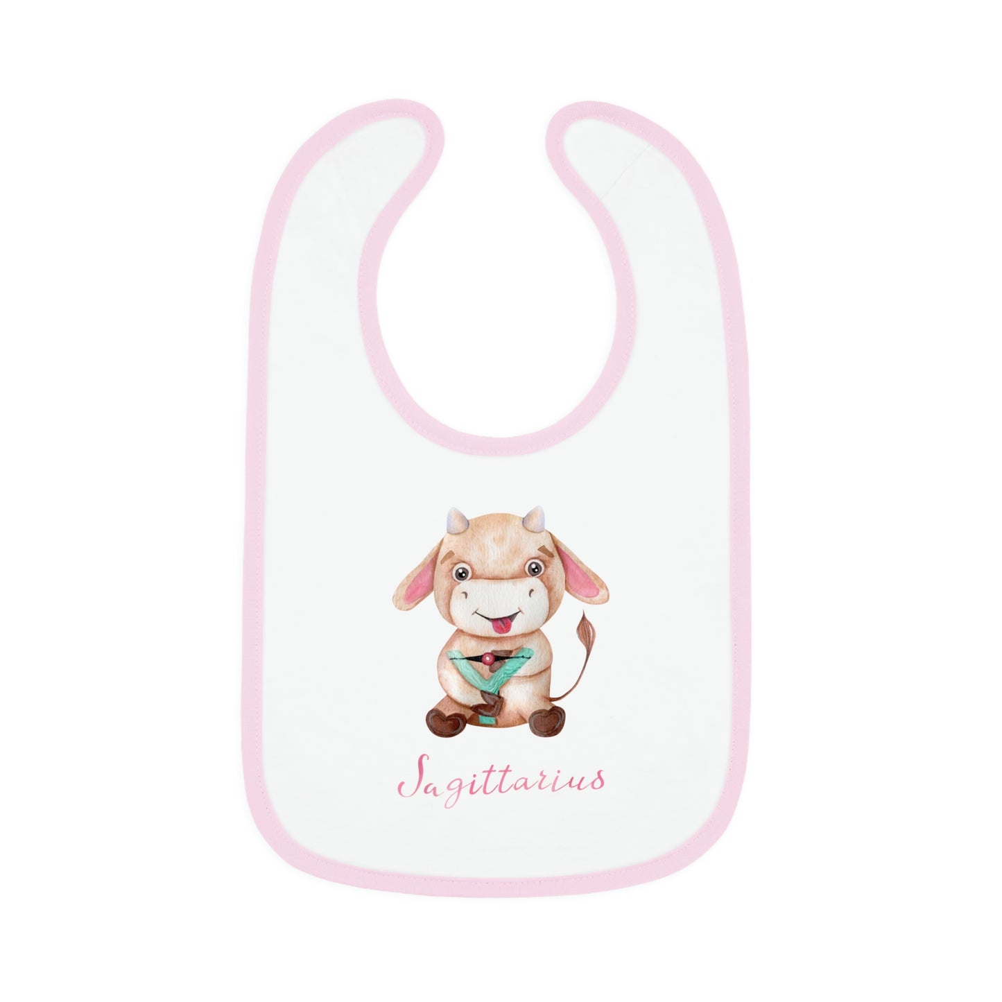 Baby Sagittarius Bib: Bull-Aries Watercolor