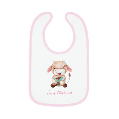 Baby Sagittarius Bib: Bull-Aries Watercolor