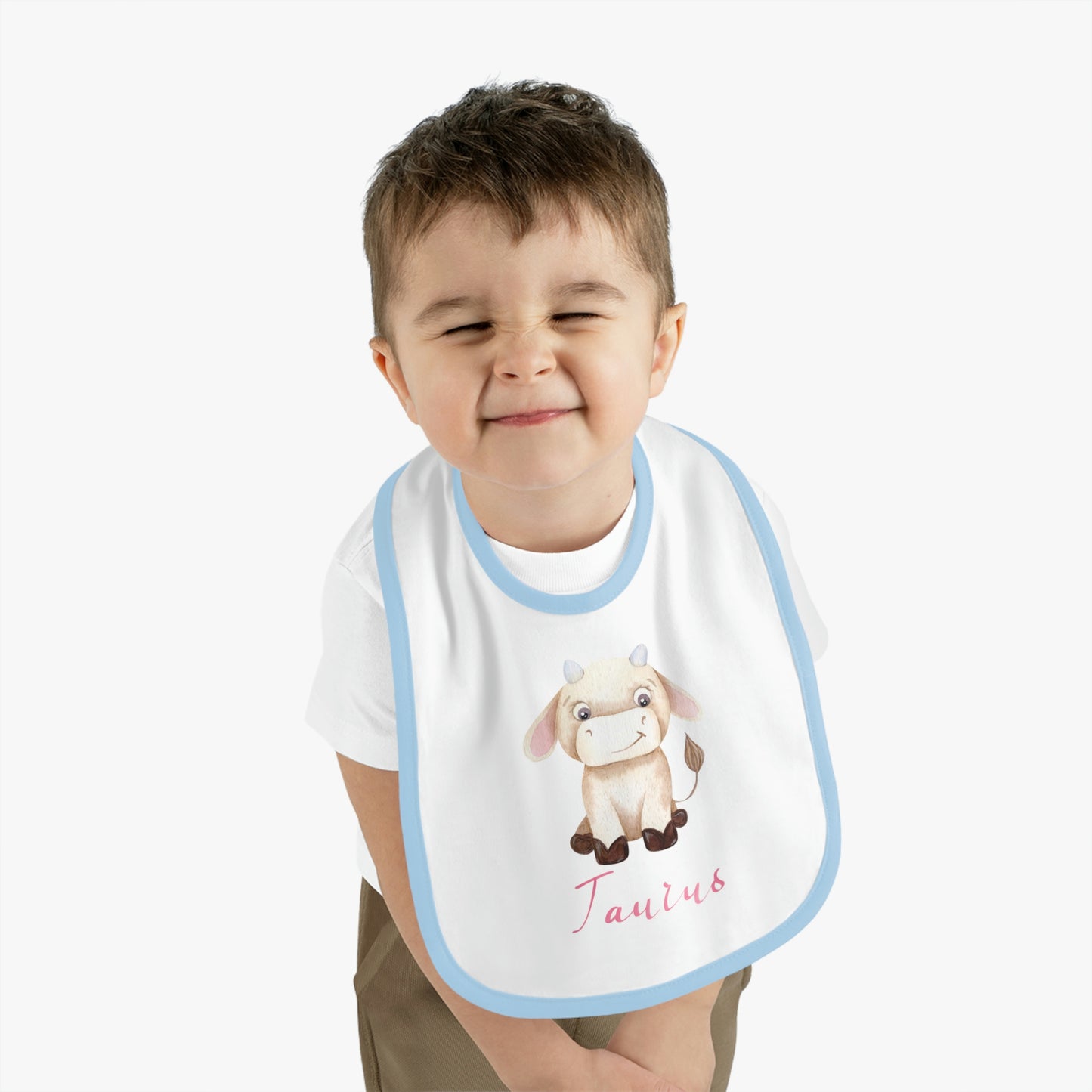 Baby Taurus Bib: Bull-Aries Watercolor