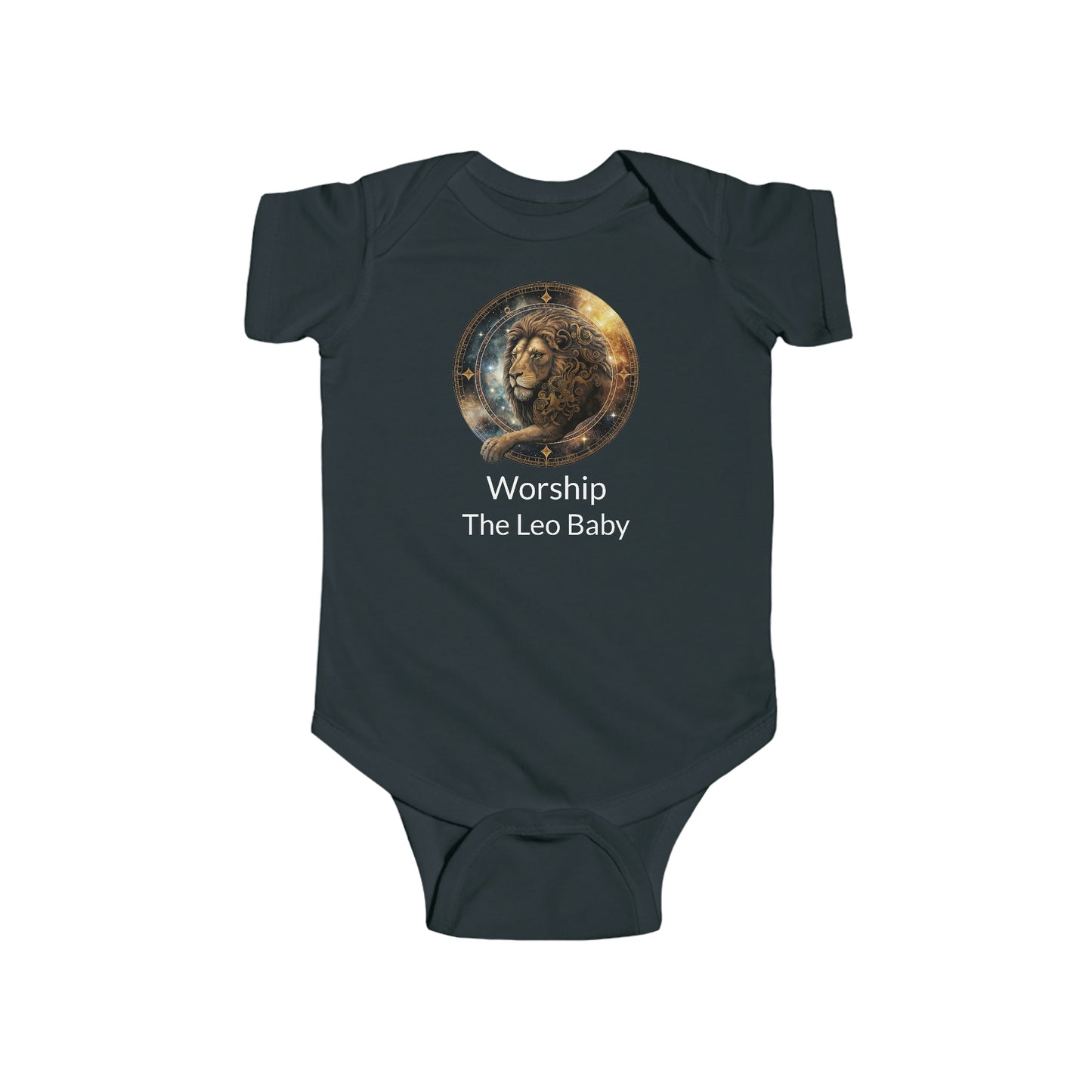 Leo: Worship The Leo baby - Infant Fine Jersey Bodysuit
