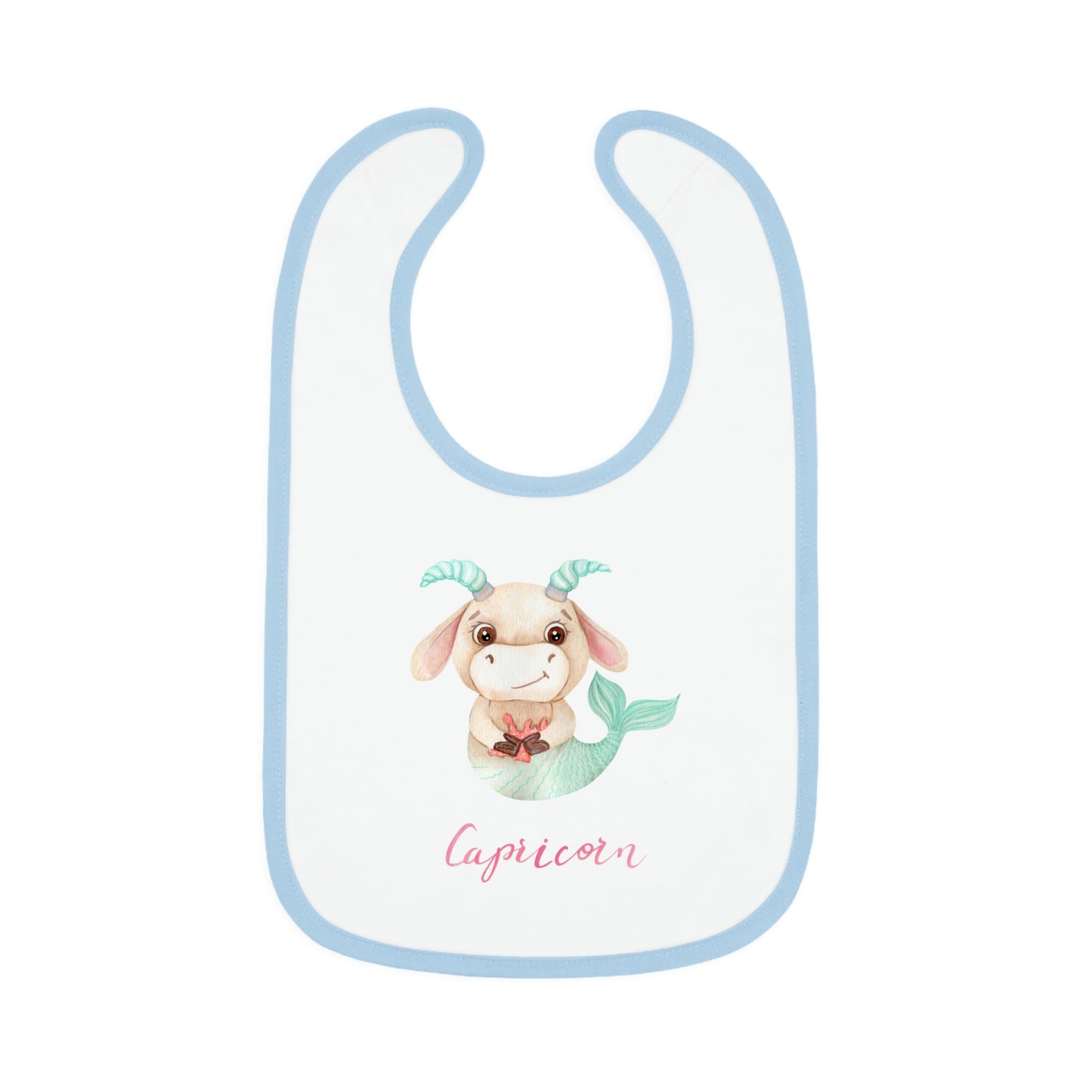 Baby Capricorn Bib: Bull-Aries Watercolor