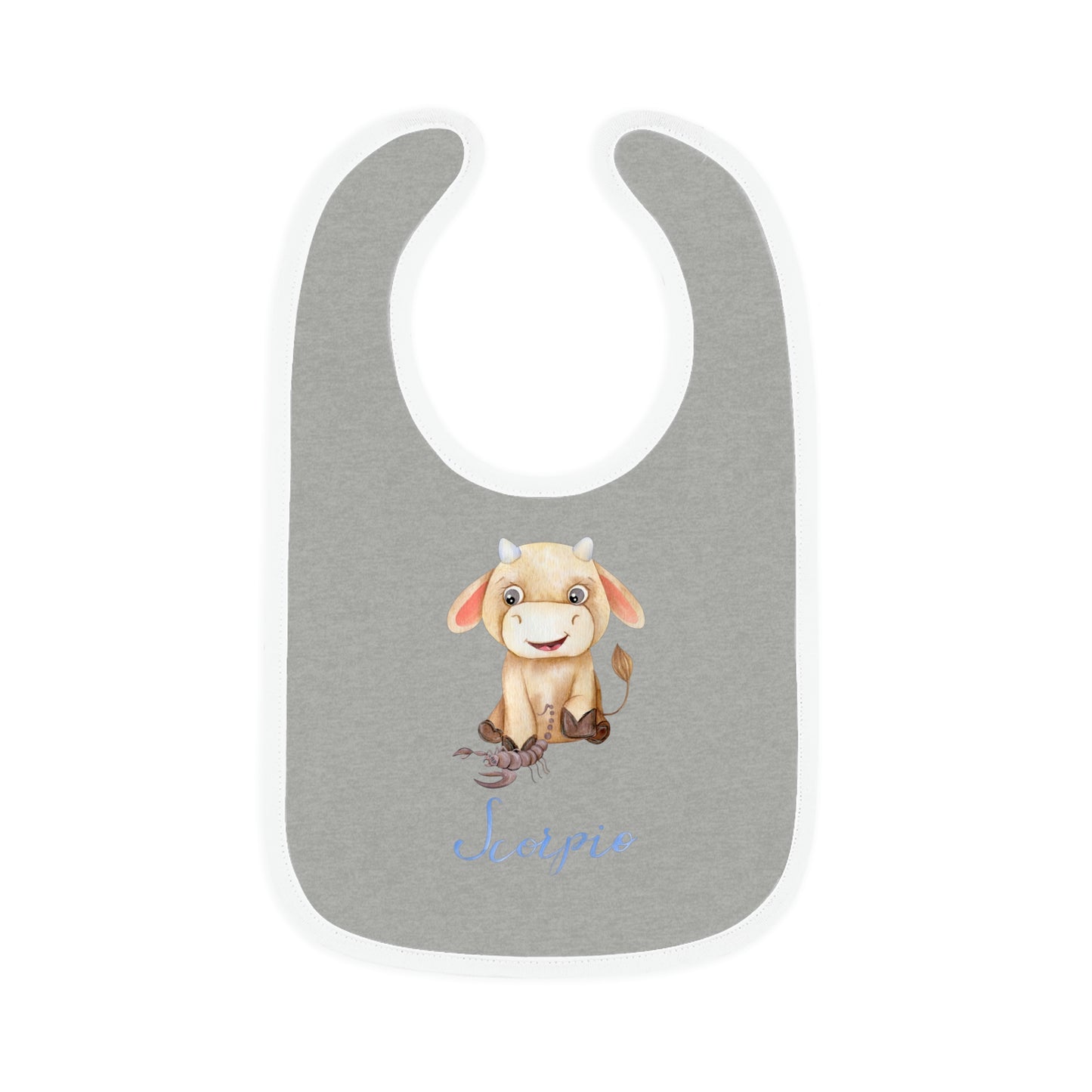 Baby Scorpio Bib: Bull-Aries Watercolor