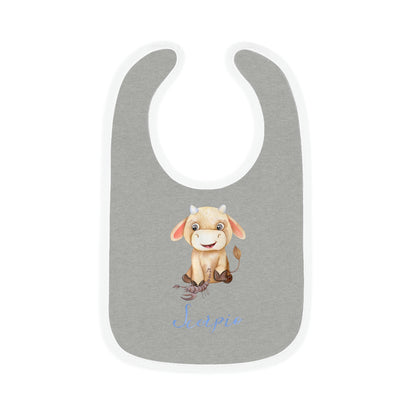 Baby Scorpio Bib: Bull-Aries Watercolor