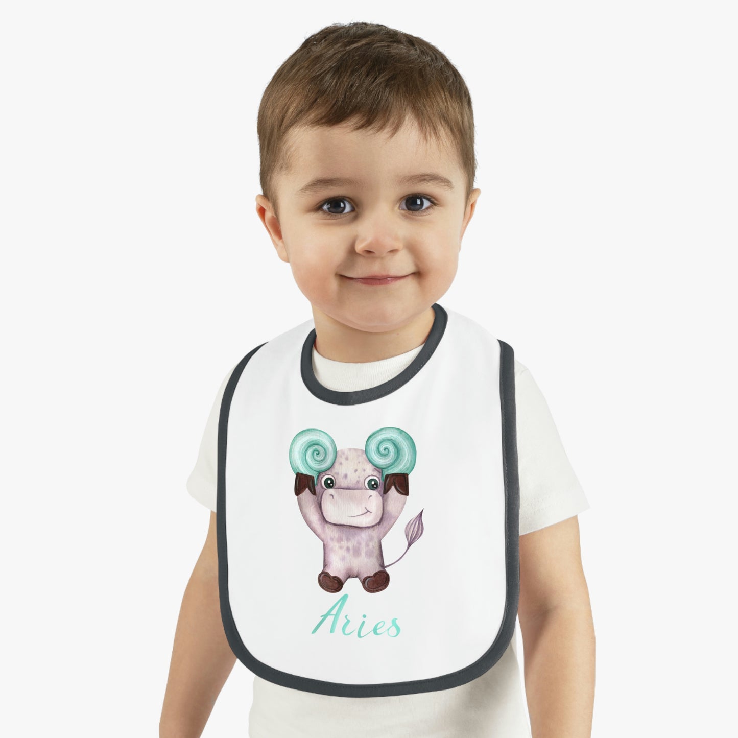 Baby Aries Bib: Bull-Aries Watercolor