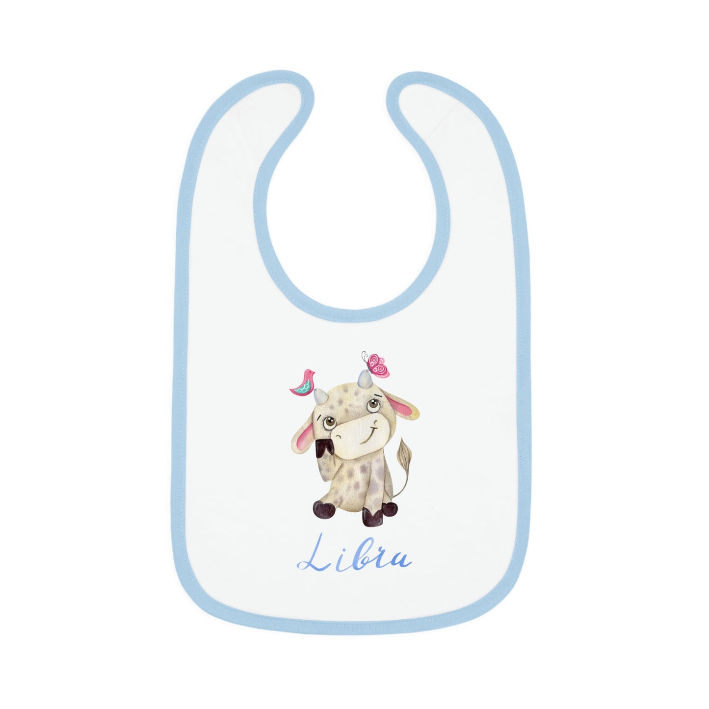 Baby Libra Bib: Bull-Aries Watercolor