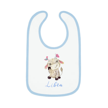 Baby Libra Bib: Bull-Aries Watercolor