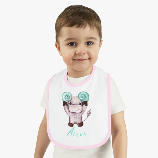 Baby Aries Bib: Bull-Aries Watercolor