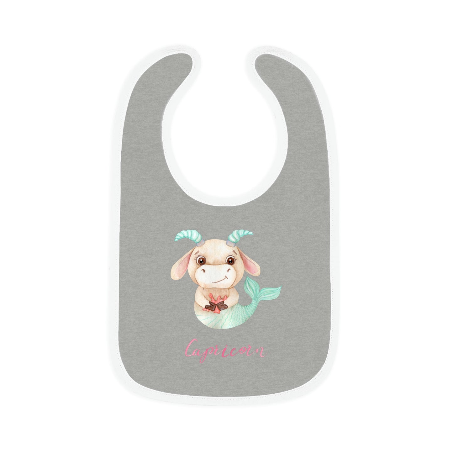 Baby Capricorn Bib: Bull-Aries Watercolor
