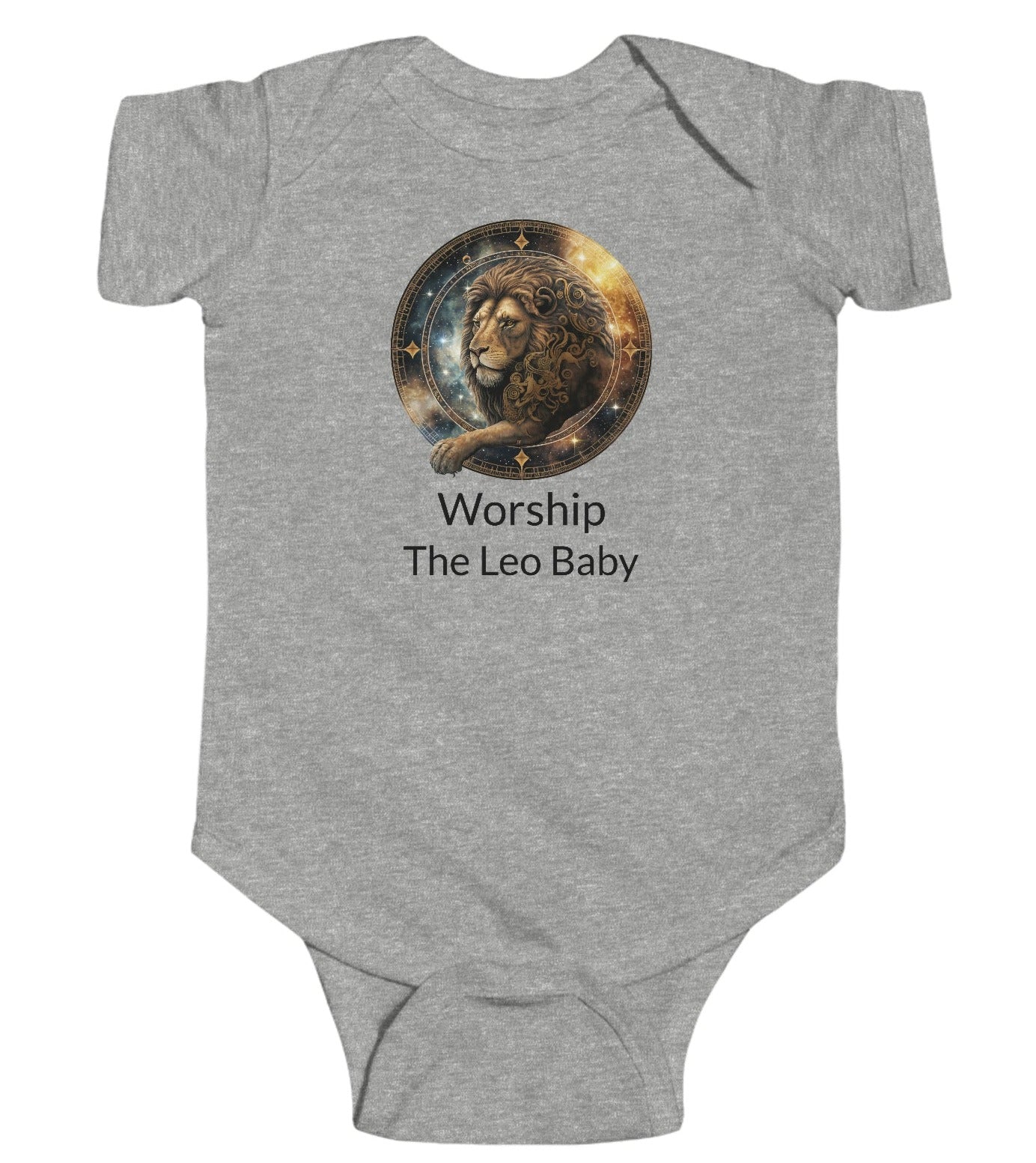 Leo: Worship The Leo baby - Infant Fine Jersey Bodysuit