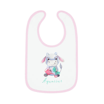 Baby Aquarius Bib: Bull-Aries Watercolor
