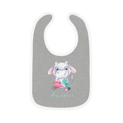 Baby Aquarius Bib: Bull-Aries Watercolor