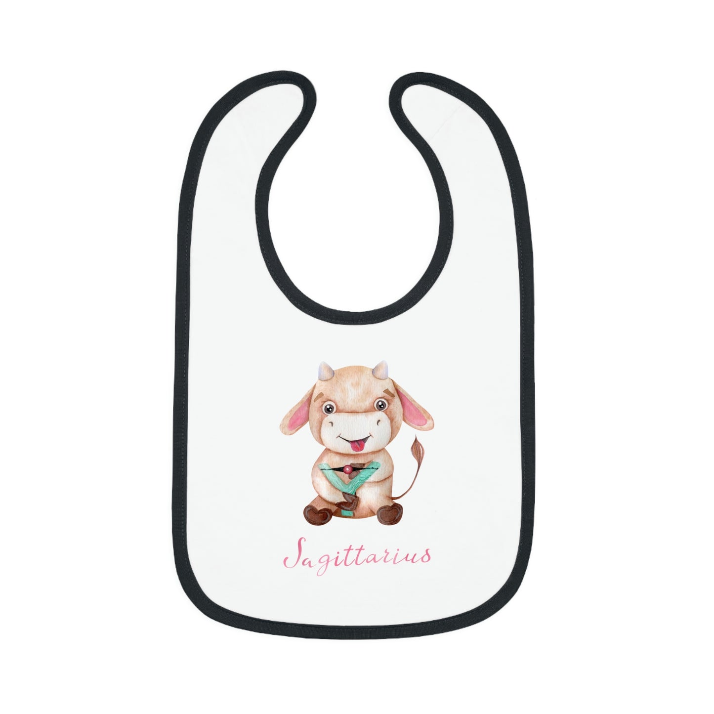 Baby Sagittarius Bib: Bull-Aries Watercolor