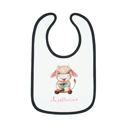 Baby Sagittarius Bib: Bull-Aries Watercolor