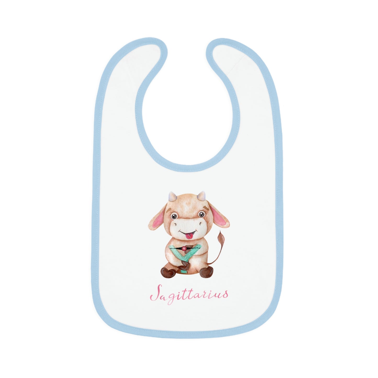 Baby Sagittarius Bib: Bull-Aries Watercolor
