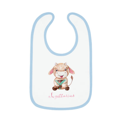 Baby Sagittarius Bib: Bull-Aries Watercolor