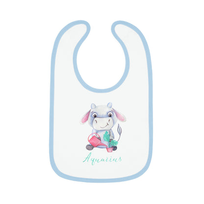 Baby Aquarius Bib: Bull-Aries Watercolor
