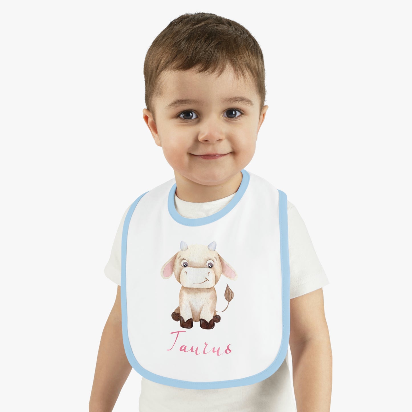 Baby Taurus Bib: Bull-Aries Watercolor