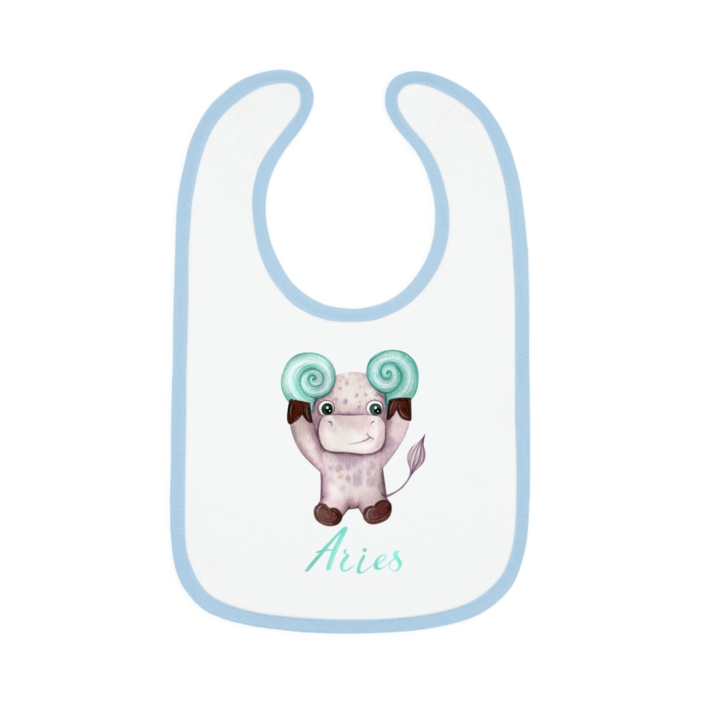 Baby Aries Bib: Bull-Aries Watercolor
