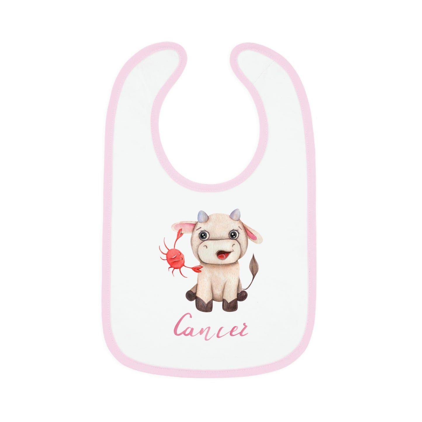 Baby Cancer Bib: Bull-Aries Watercolor