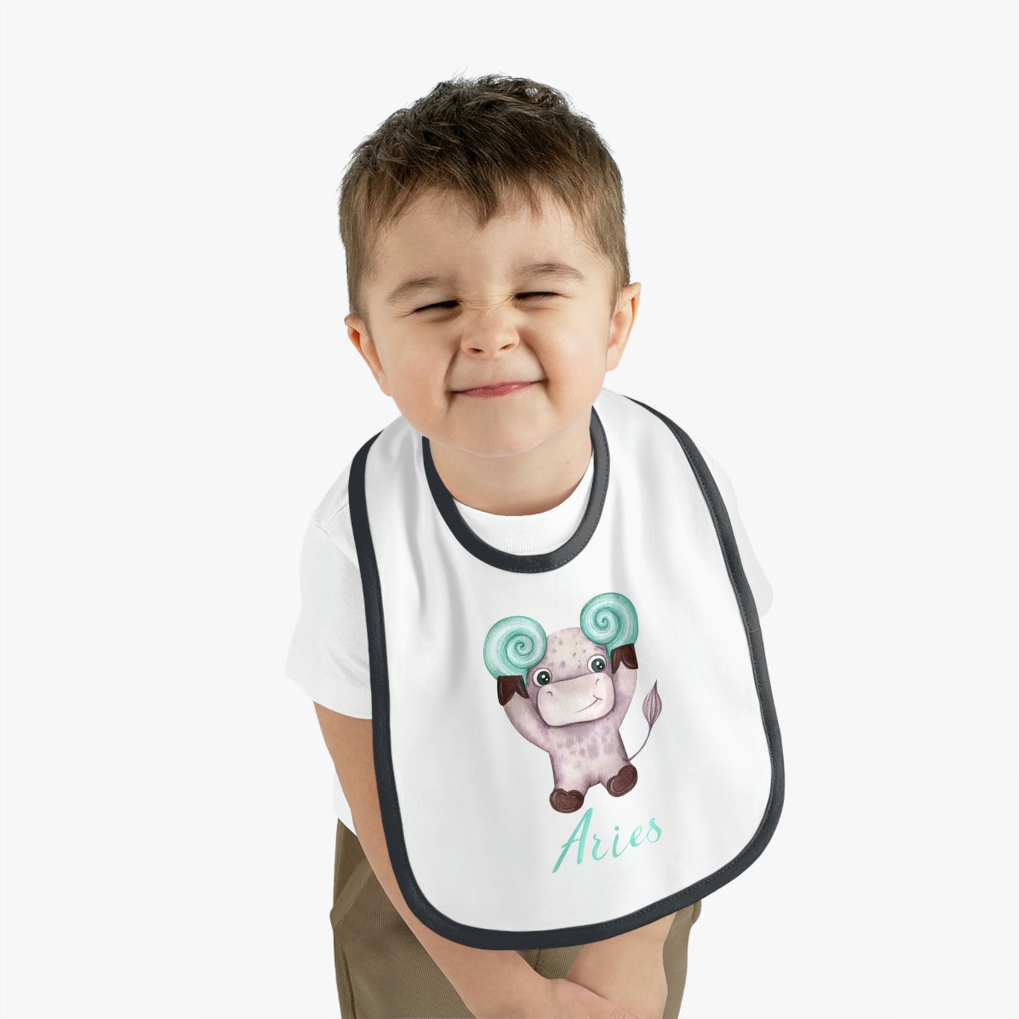 Baby Aries Bib: Bull-Aries Watercolor