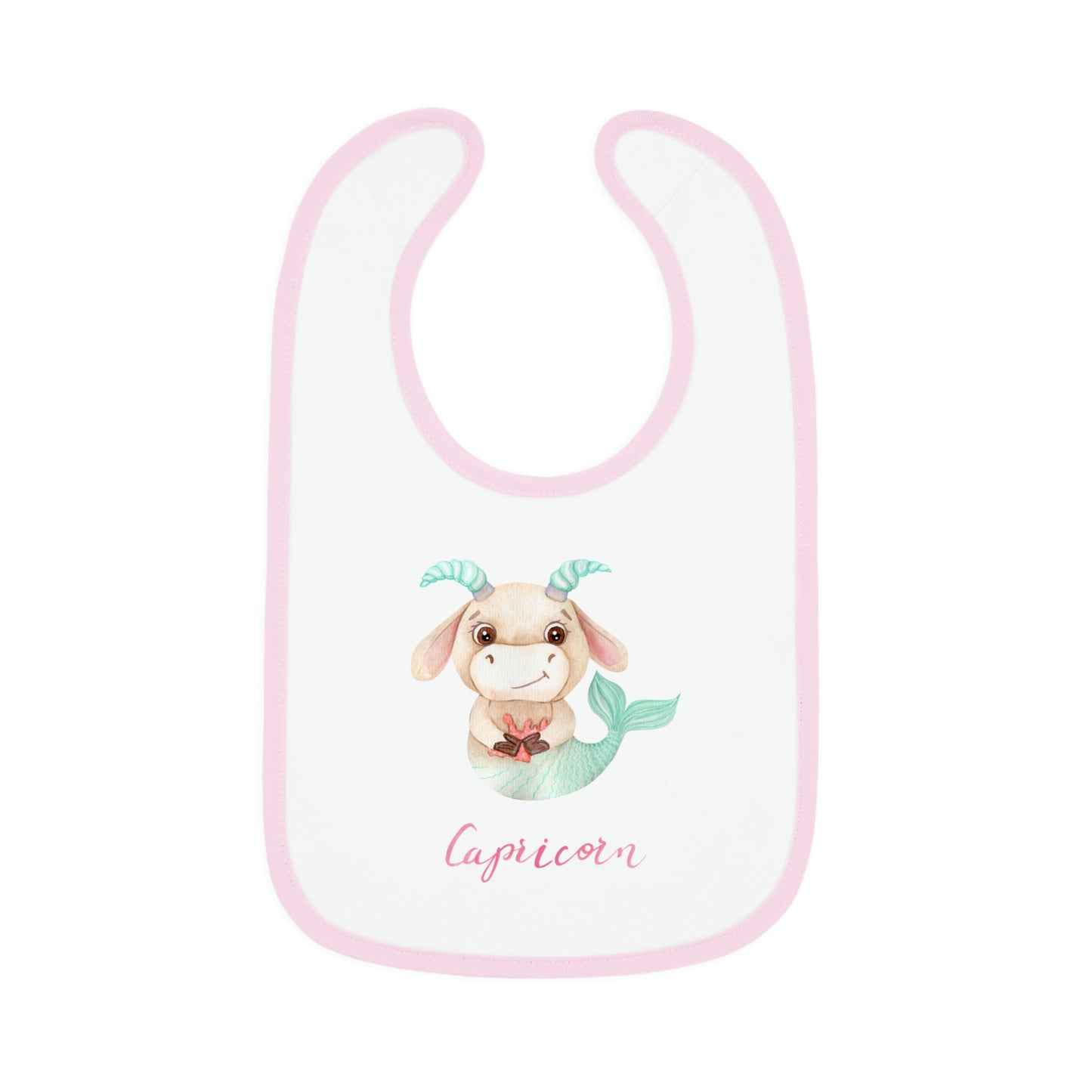 Baby Capricorn Bib: Bull-Aries Watercolor